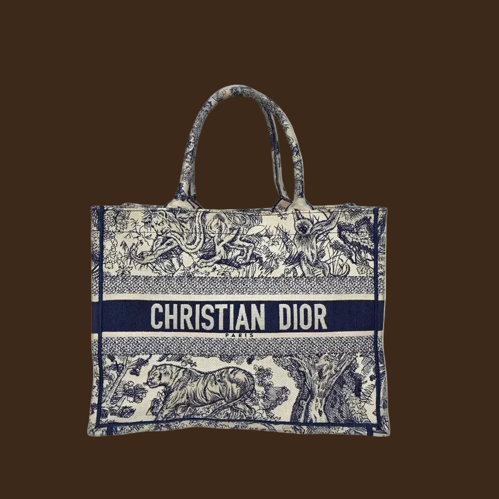Christian Dior “Ecru & Blue” Tote